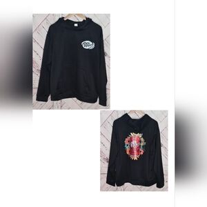 Dr Pepper Floral Graphic Print Pullover Hooded Sweatshirt